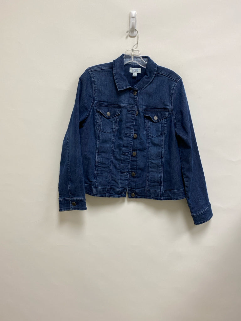 Croft/Barrow Size M Blue Button Up Denim Ladies Jacket