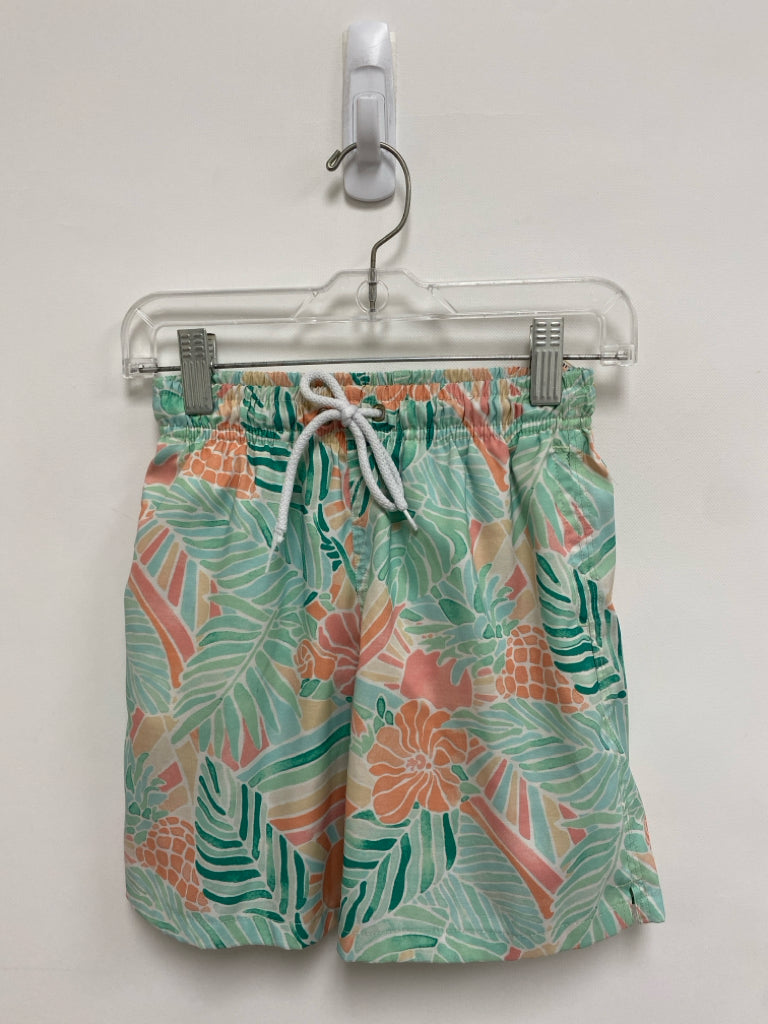 SIZE 10 Green Peach/White Tropical Boy&