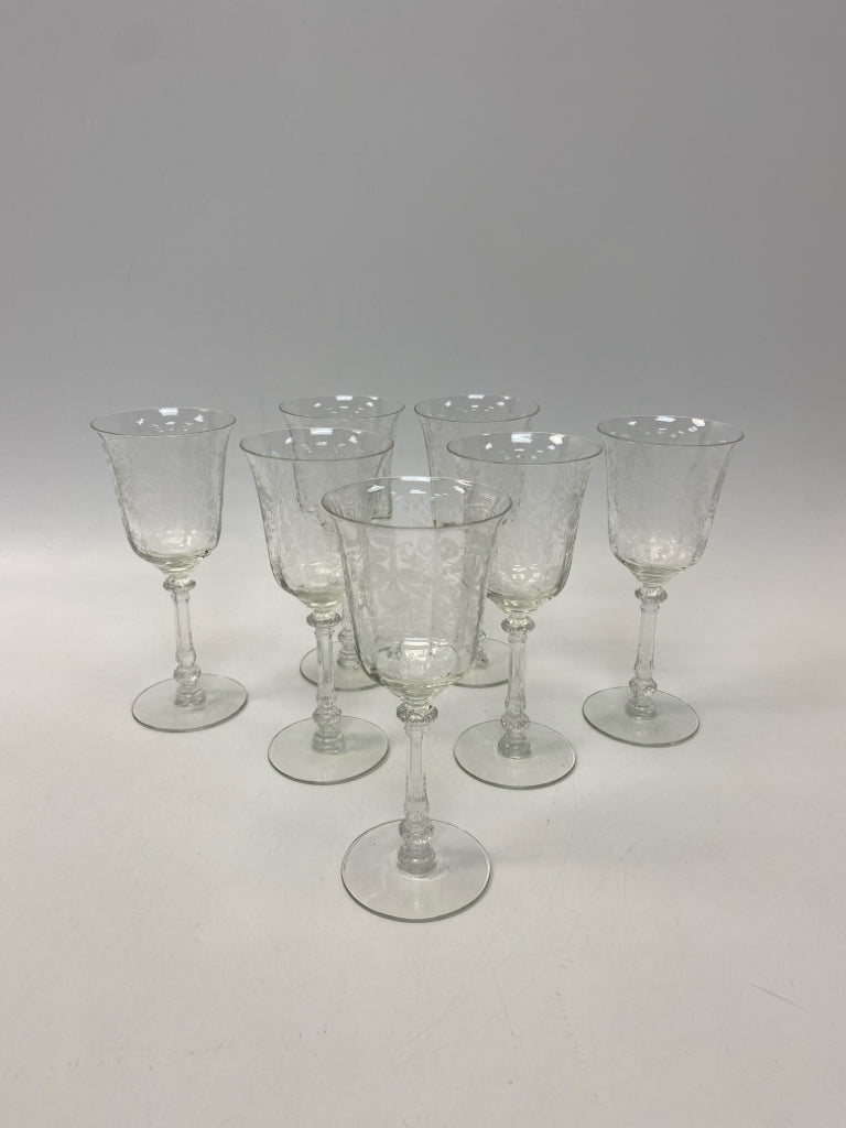 Clear Frosted Etched Glass Glassware