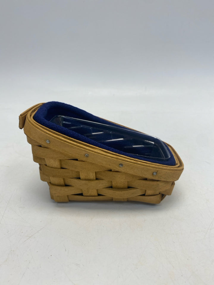 Longaberger Brown Dark Blue Basket