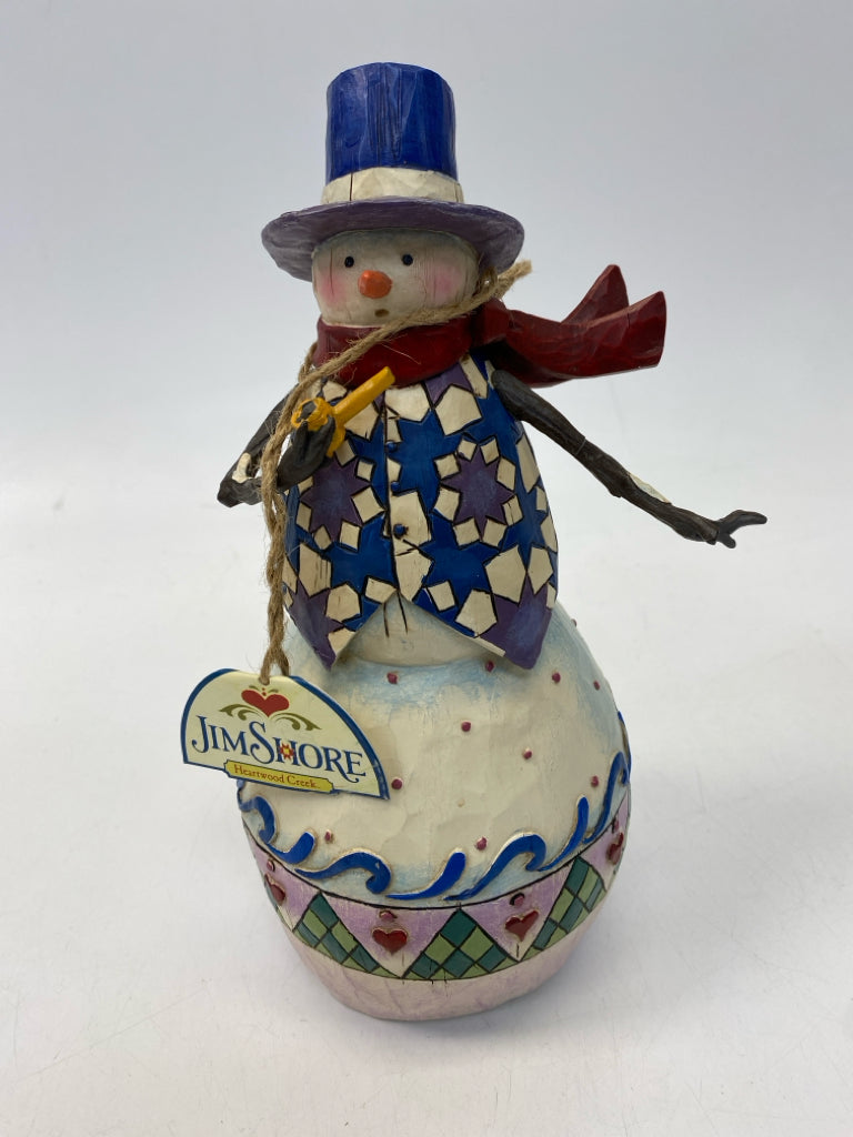 Jim Shore White Blue/Multi Winter