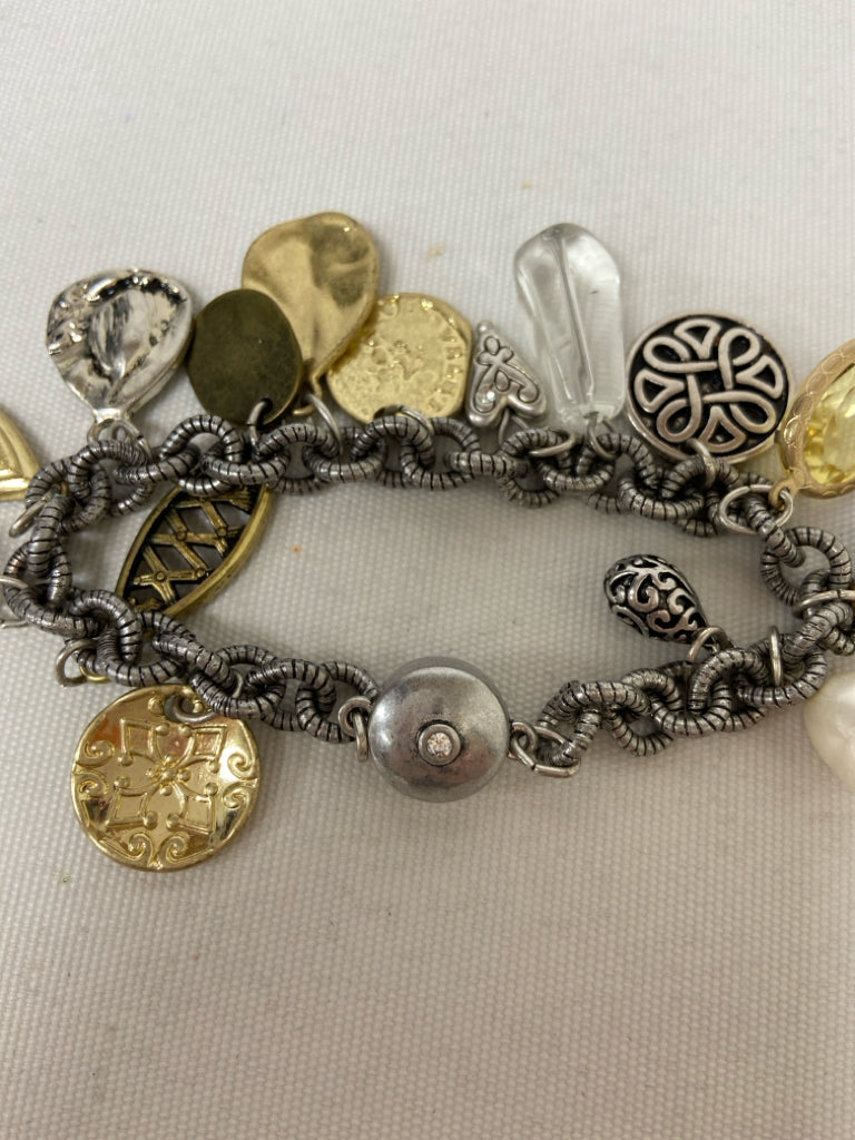 Silver Color Gold Color Charms Bracelet