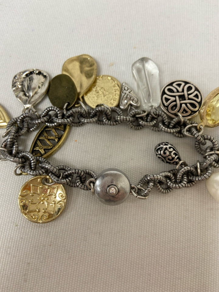 Silver Color Gold Color Charms Bracelet