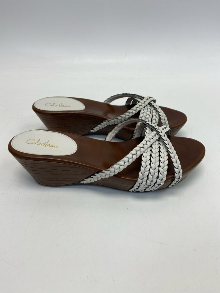 NWOT Cole Haan  Size 7.5 White Braided Sandals