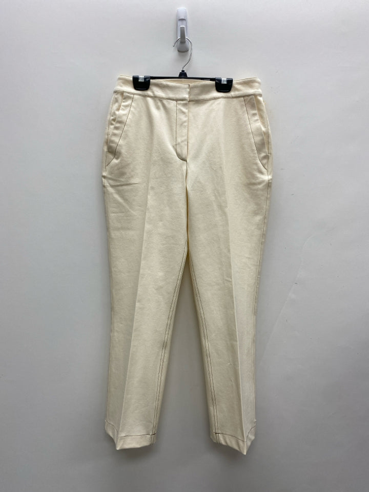 PEARL BY LELA ROSE Size 6 Cream Cropped Ladies Pants