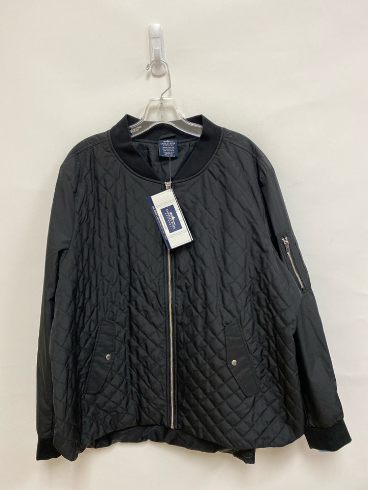 NWT Charles River Apparel Size 3X Black Quilted Zip Down Plus Size Jacket