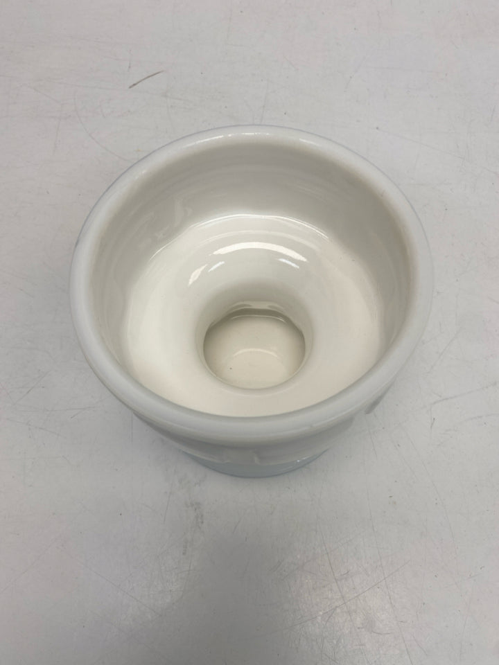 White Glass Candy Container