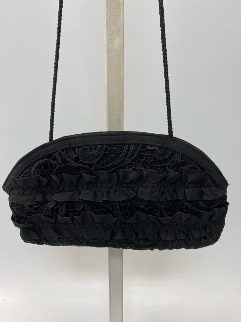 Black Ruffles Handbag