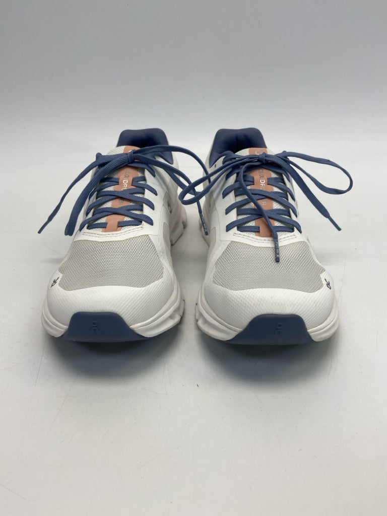 On Cloud  Size 10 White Periwinkle Lace-up Sneakers