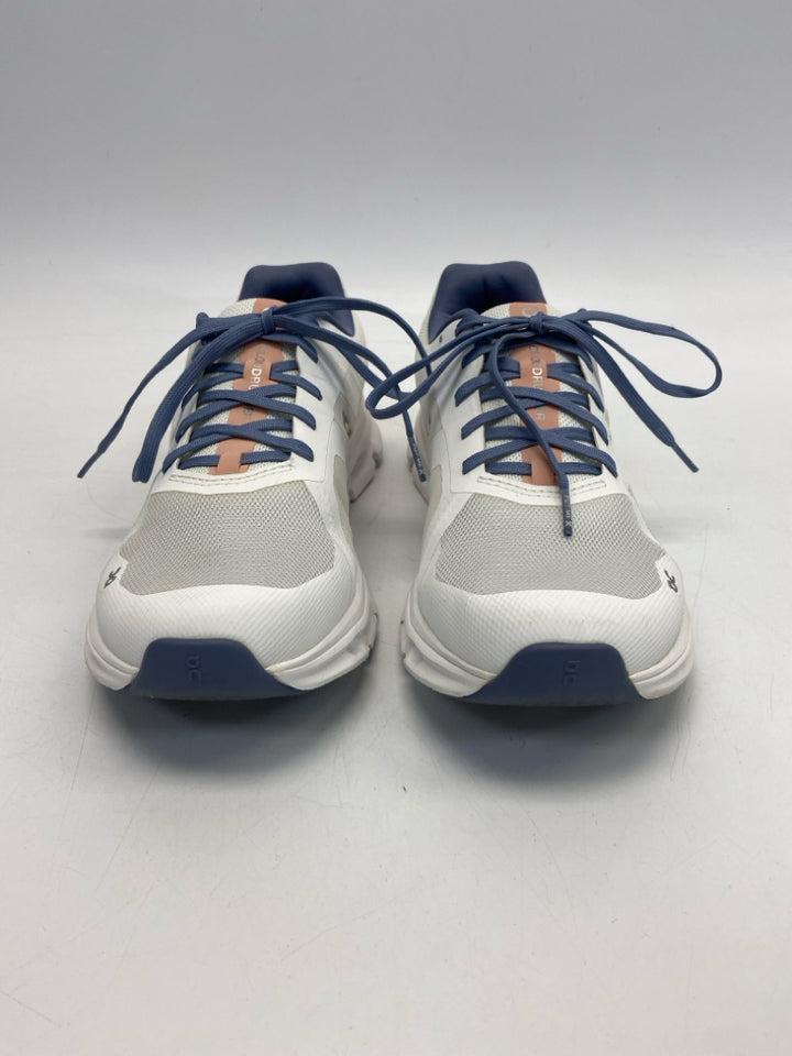 On Cloud  Size 10 White Periwinkle Lace-up Sneakers