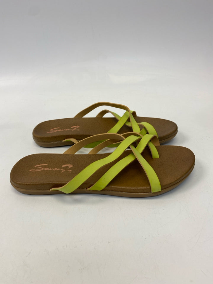 Seven 7  Size 9 Lime Green Sandals