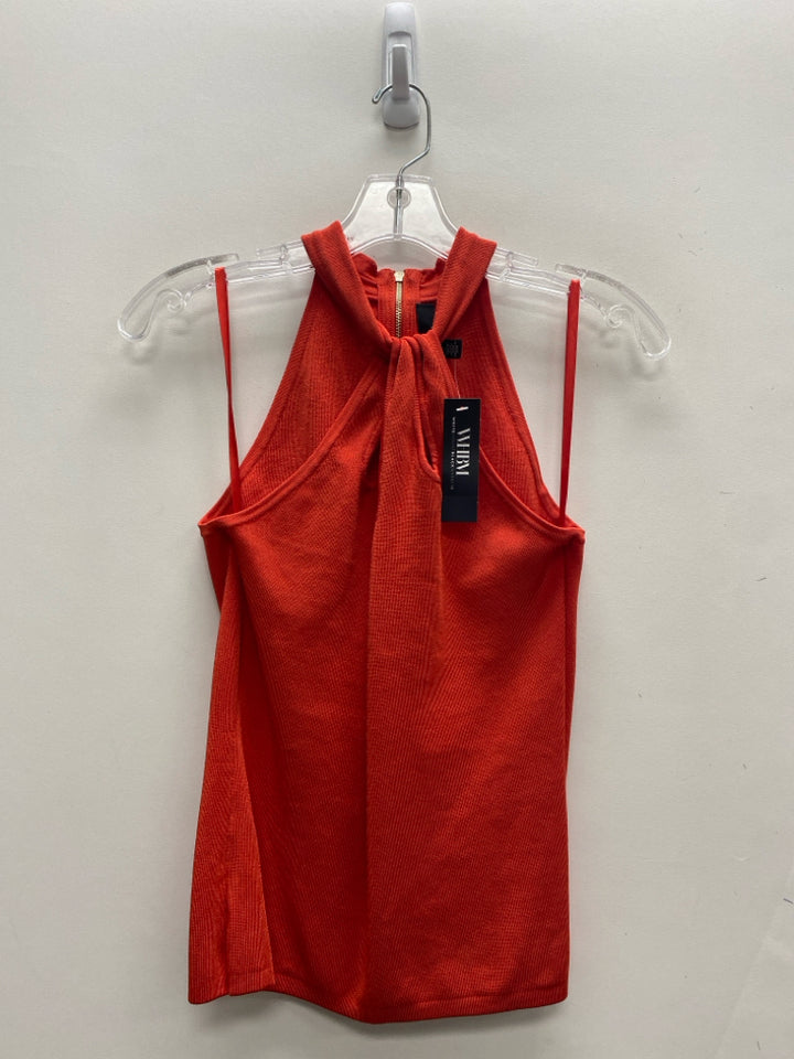 NWT Wht House/Blk Mkt Size S Red Keyhole Halter Ladies Top