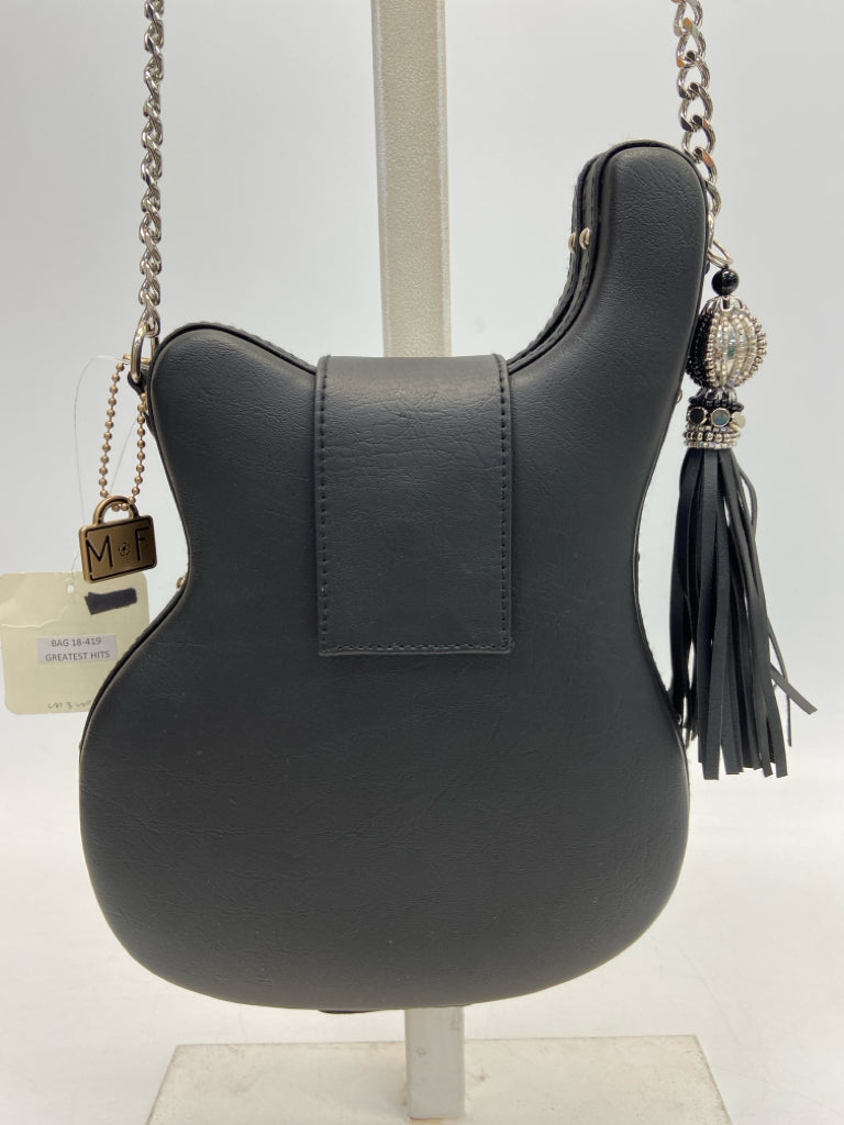 NWT Mary Frances Black Silver Beaded Handbag
