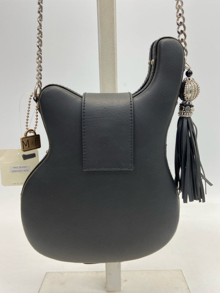 NWT Mary Frances Black Silver Beaded Handbag