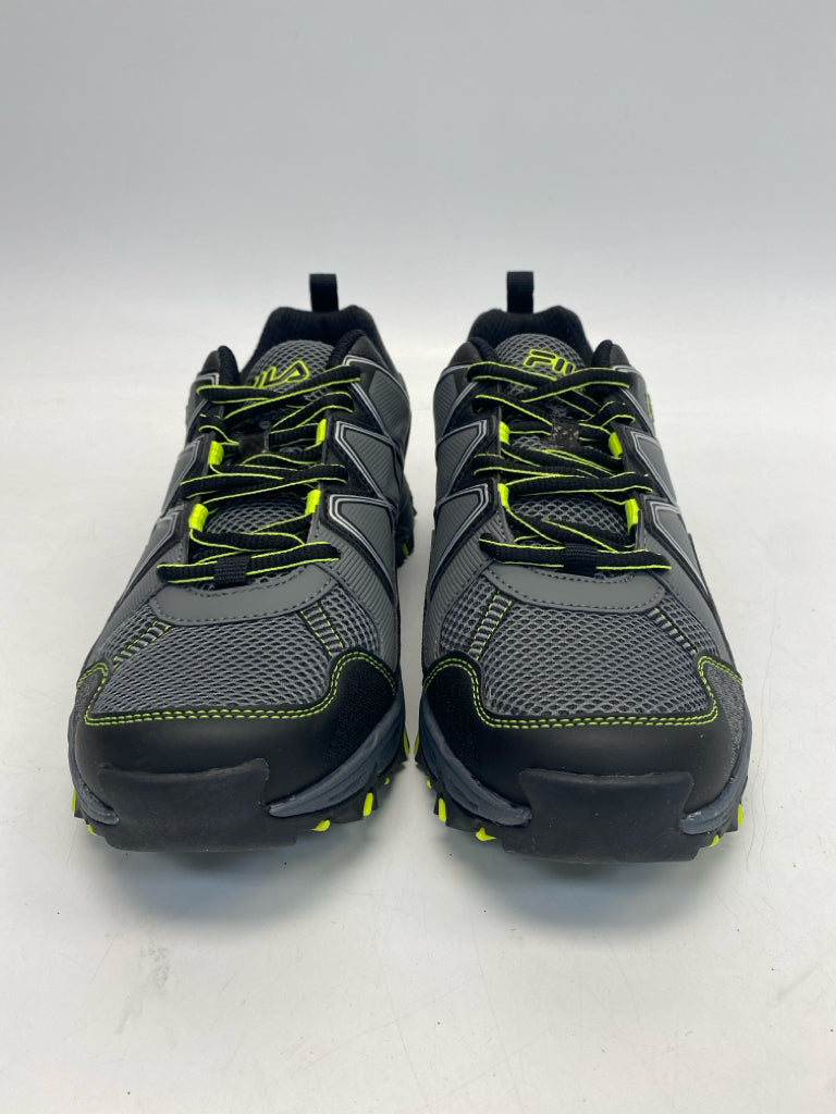 NWOT Fila Size 9 Gray Lime Green Lace-Up Men&