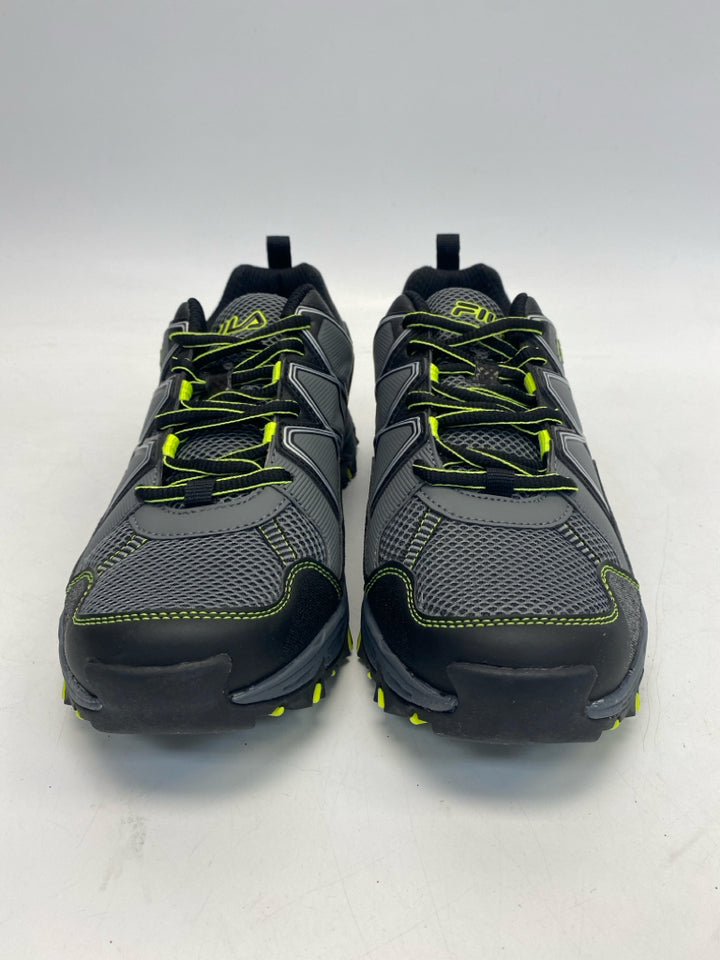 NWOT Fila Size 9 Gray Lime Green Lace-Up Men&