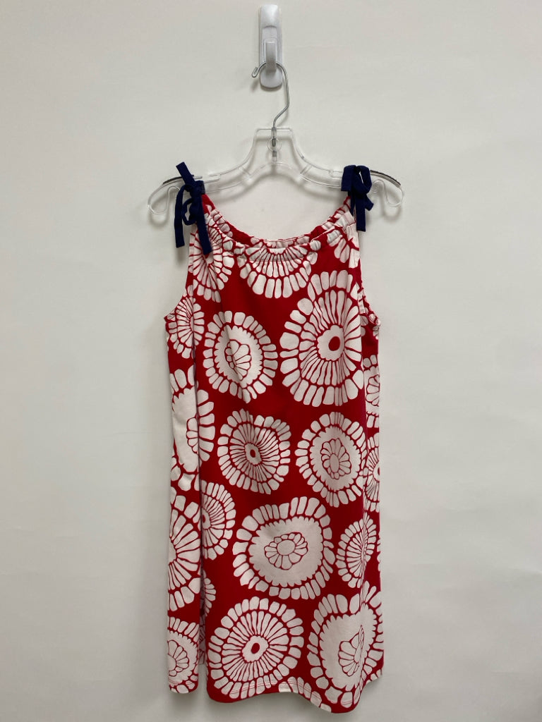 hanna Andersson SIZE 10 Navy Red/White Flowers Sleeveless Girl&