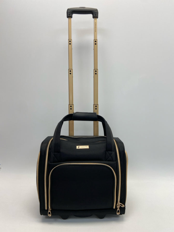 London Fog Black Gold Zipper Misc. Luggage