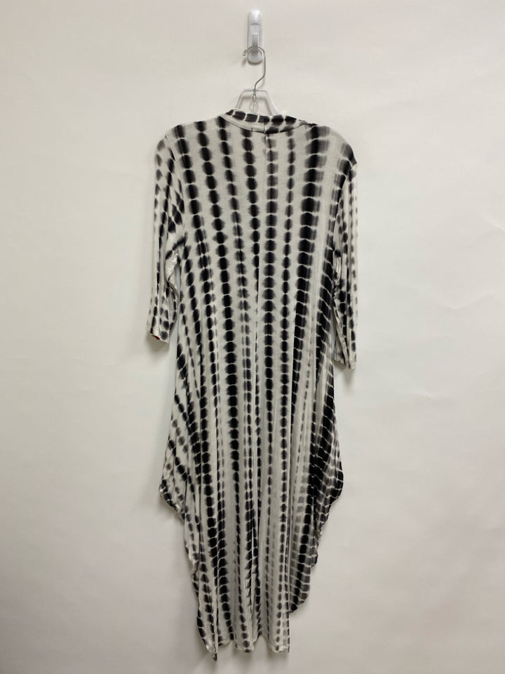 ALEMBIKA Size 2 White/Gray Black Tie Dye Long Sleeve Ladies Dress