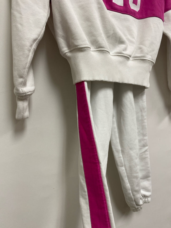 Polo SIZE 7 White Pink Logo Girl&