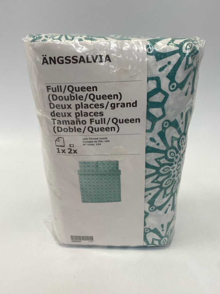 NEW/PKG Ikea Green/White Duvet