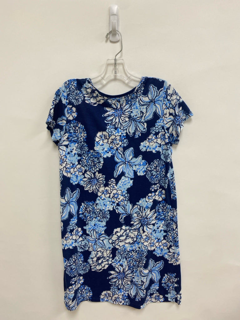 LILLY PULITZER SIZE XL Navy Blue/White Flowers Girl&