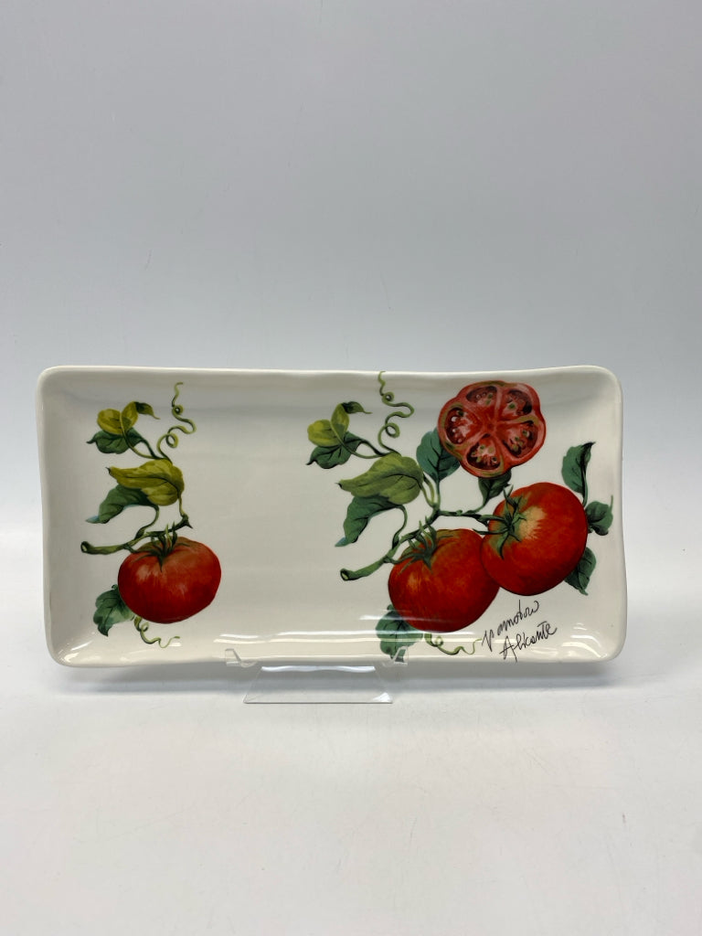 White Red/Green Serving Piece