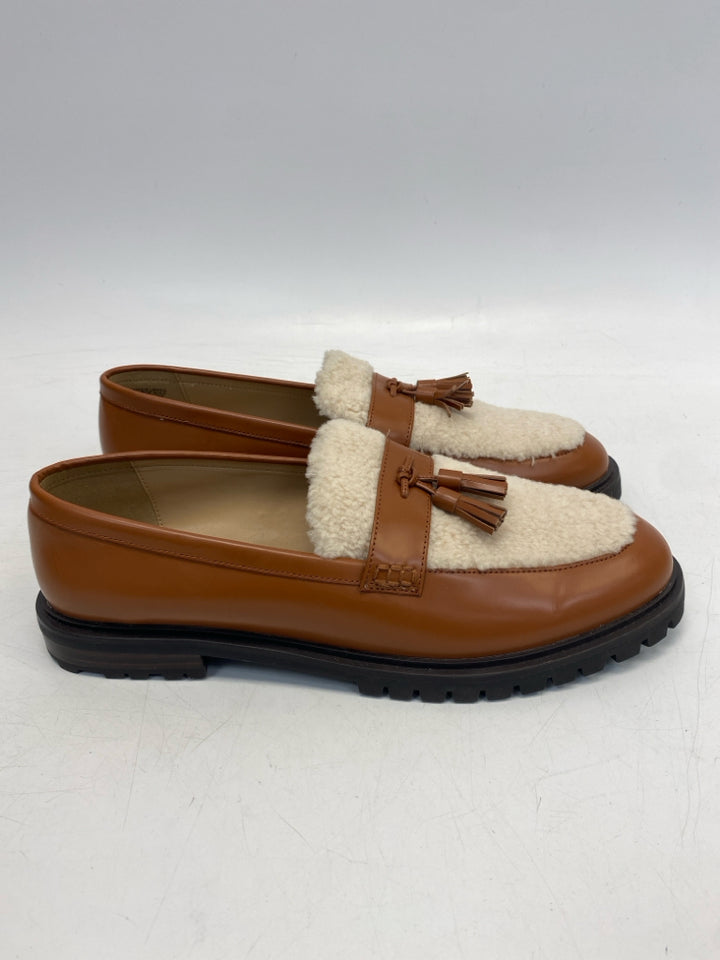 NWOT Ann Taylor US Shoe Size 11 Brown Cream Flats