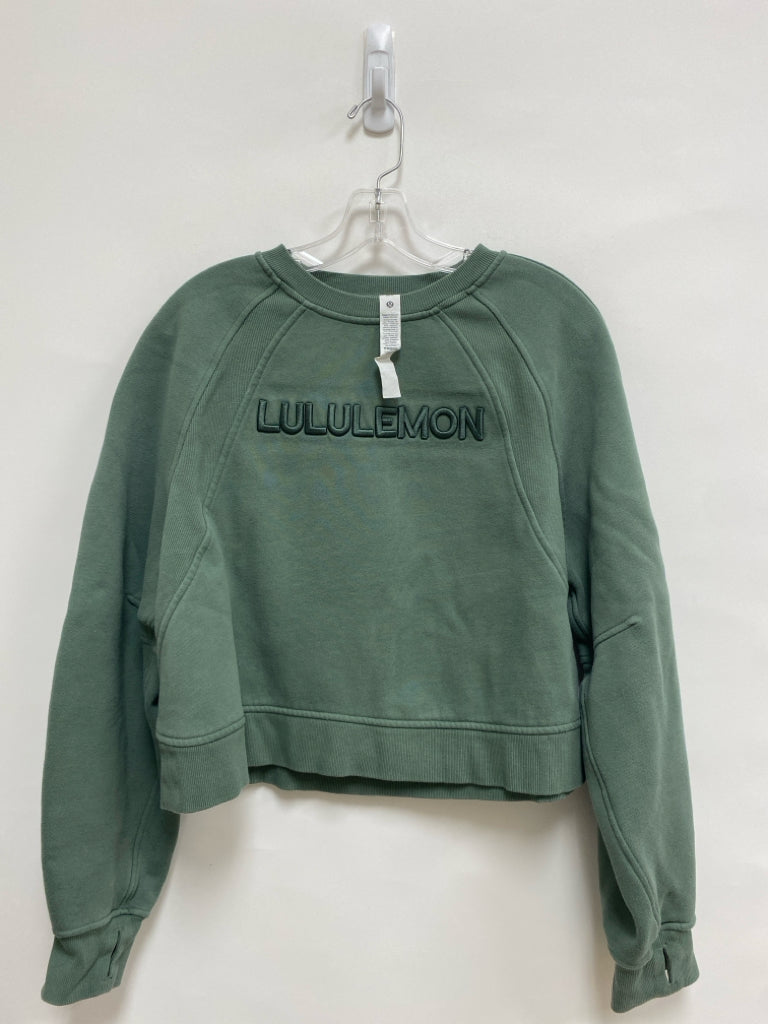 Lululemon Size M Dusty Green Embroidered Athletic Sweatshirt