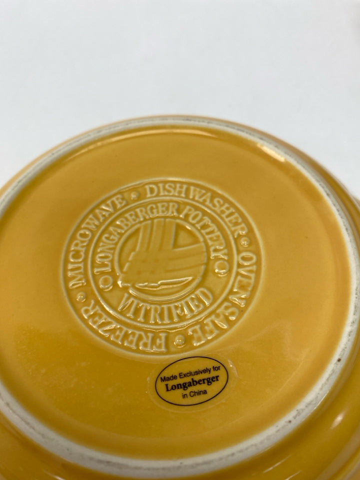 Longaberger Marigold Pottery Pie Plate