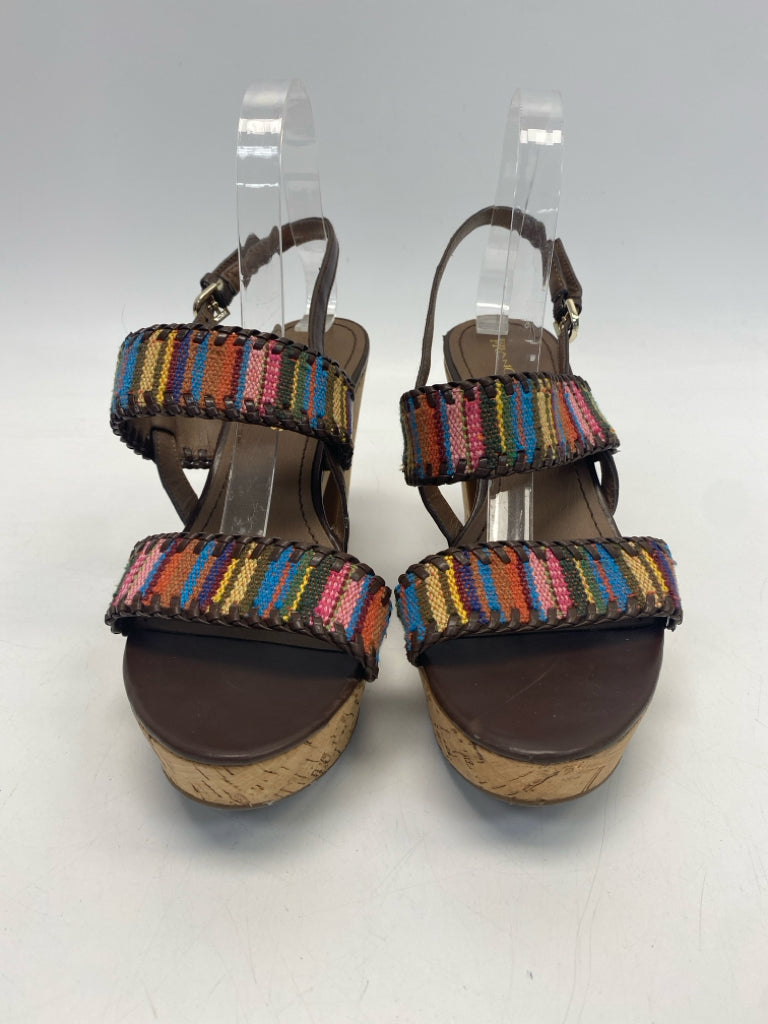 Franco Sarto  Size 10 Brown Multi-Color Sandals