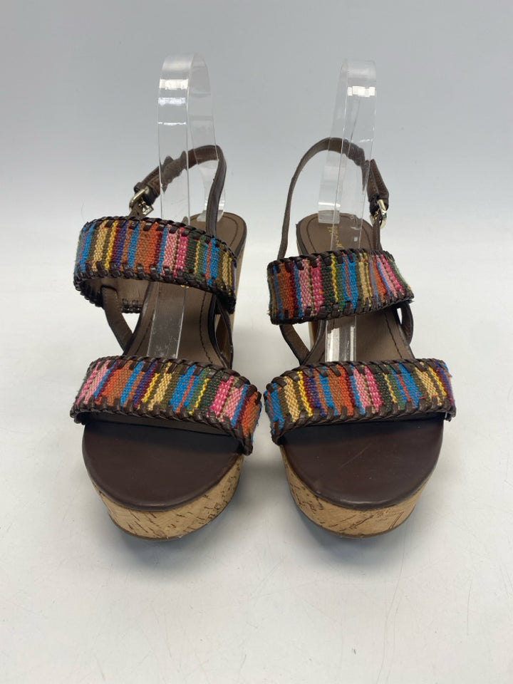 Franco Sarto  Size 10 Brown Multi-Color Sandals
