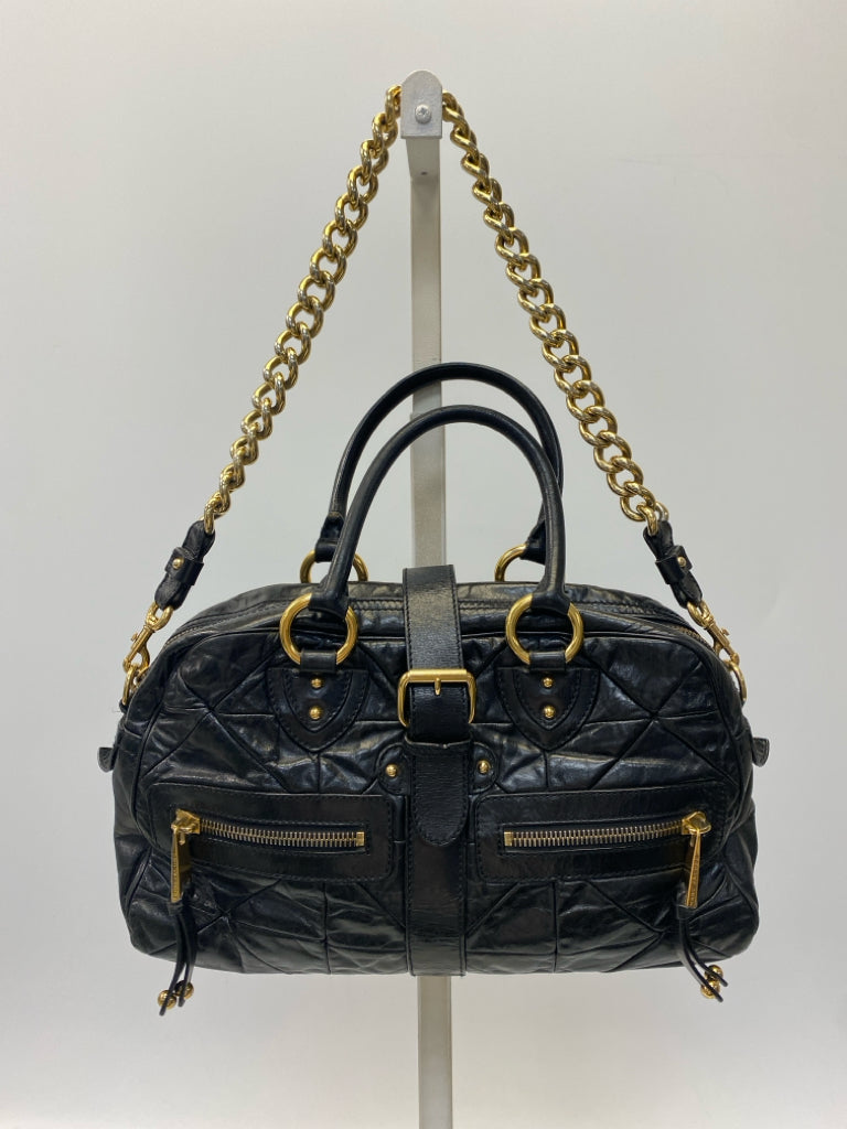 Marc Jacobs Black Gold Accent(s) Leather Handbag
