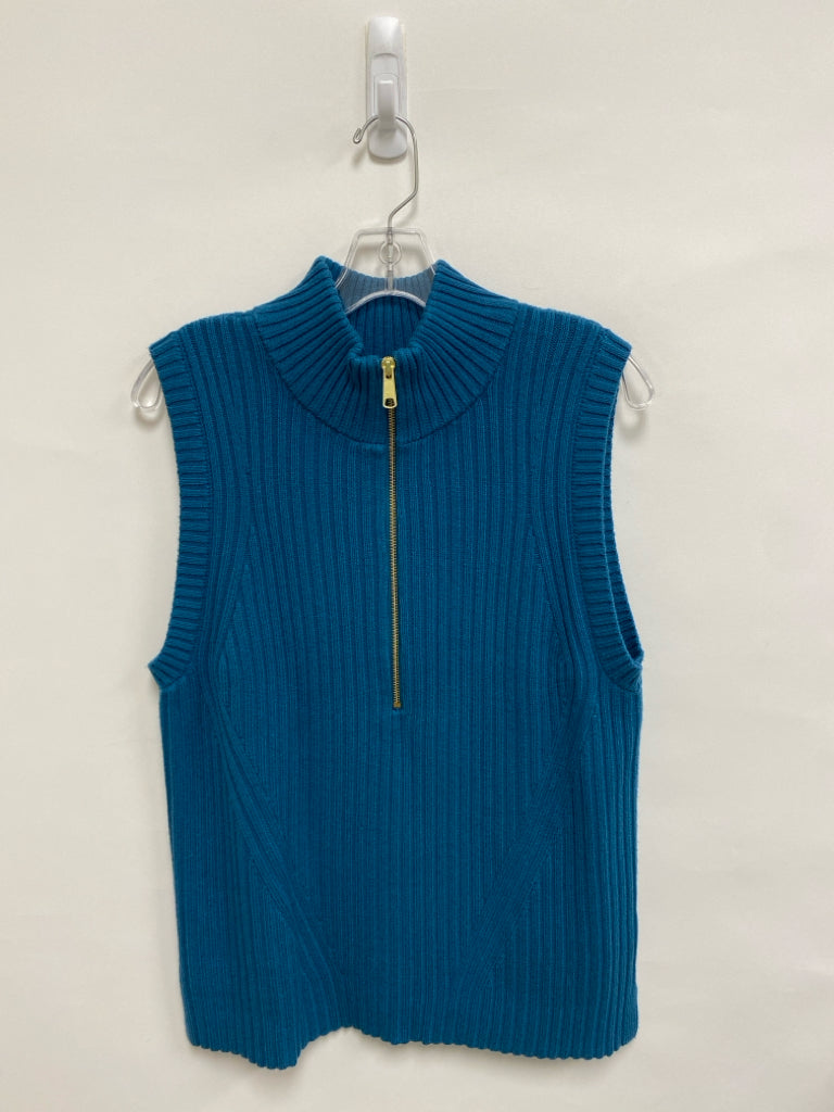 Talbots Size M Blue Ladies Sweater Vest