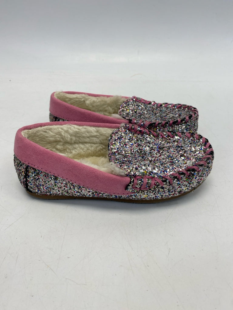 Lands End SIZE 11 Pink Silver Glitter Girl&