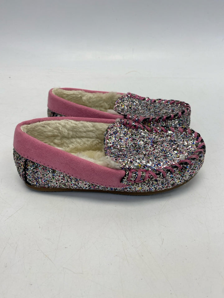 Lands End SIZE 11 Pink Silver Glitter Girl&