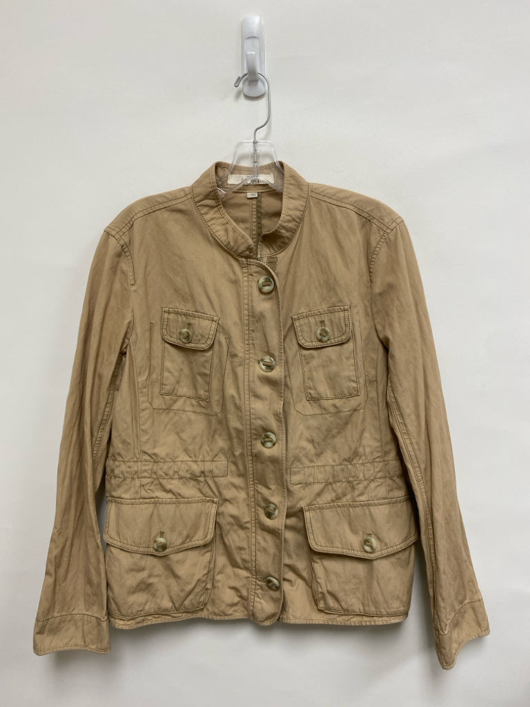 LOFT Size L Khaki Button Up Ladies Jacket