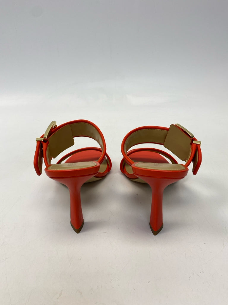 NWOT Michael Kors  Size 7 Dark Coral Gold Buckle(s) Sandals