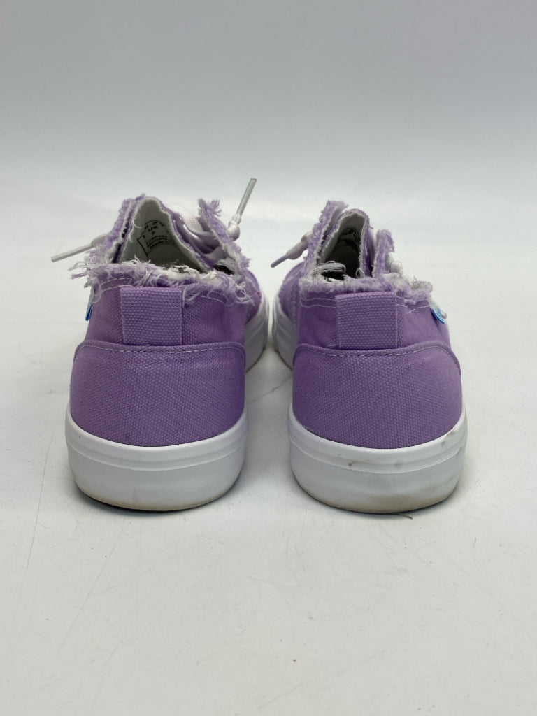 Obtaom Size 9 Purple White Lace-up Sneakers
