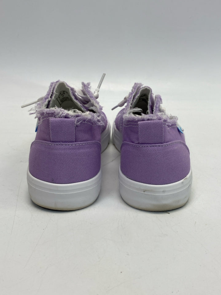 Obtaom Size 9 Purple White Lace-up Sneakers