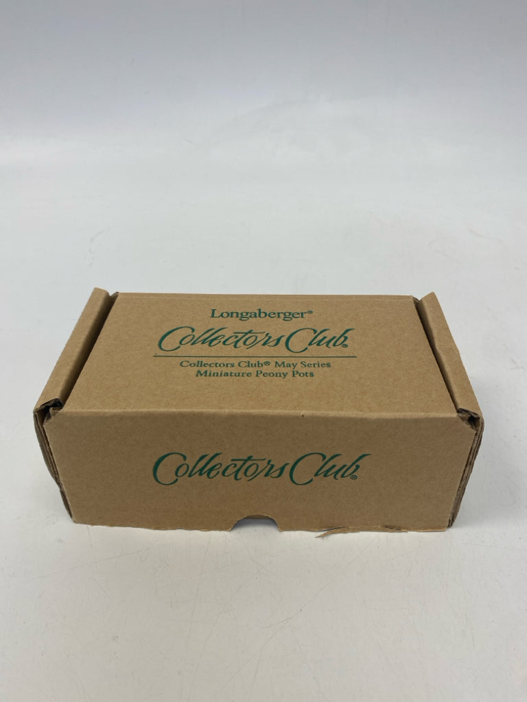 Longaberger Collectors Club May Series  Miniature Peony Pots