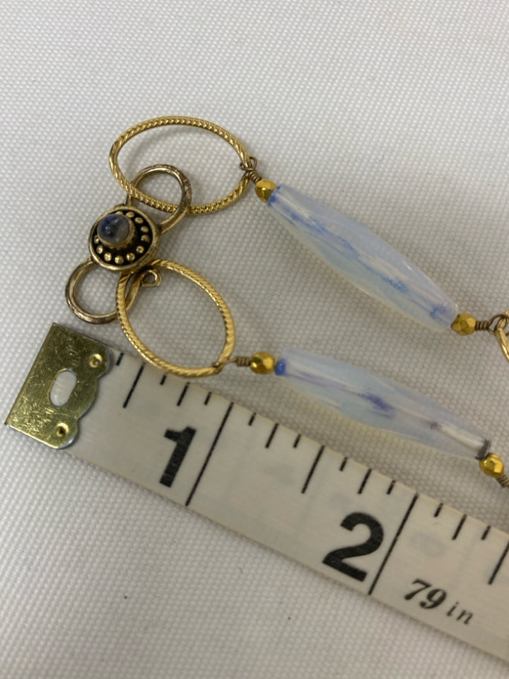 Gold Color Iridescent Shapes Necklace