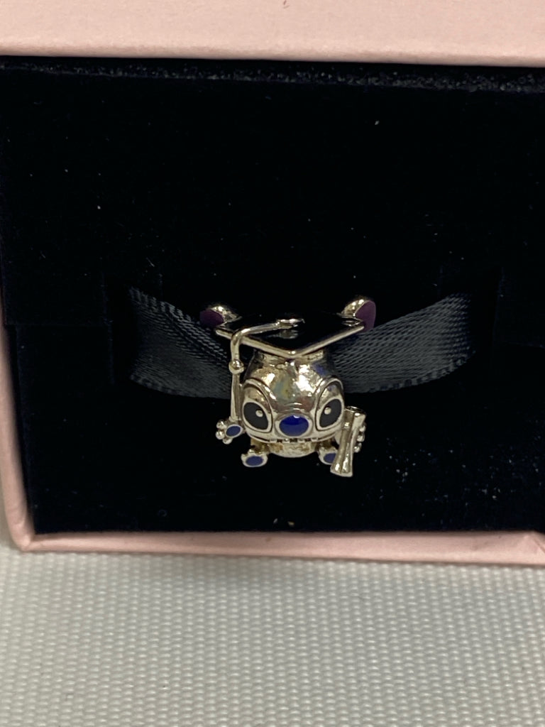 NEW/BOX Pandora Silver Color Black Cartoon Charm