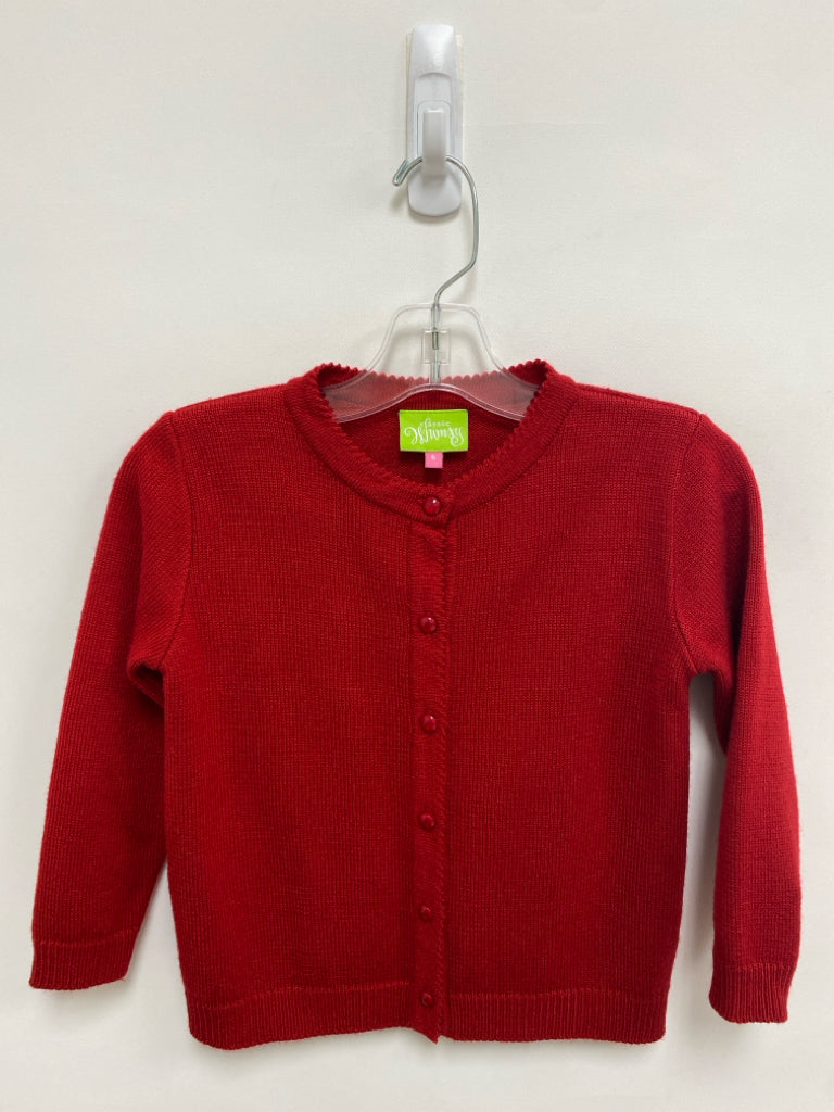 Classic Whimsy SIZE 6 Red Cardigan Girl&