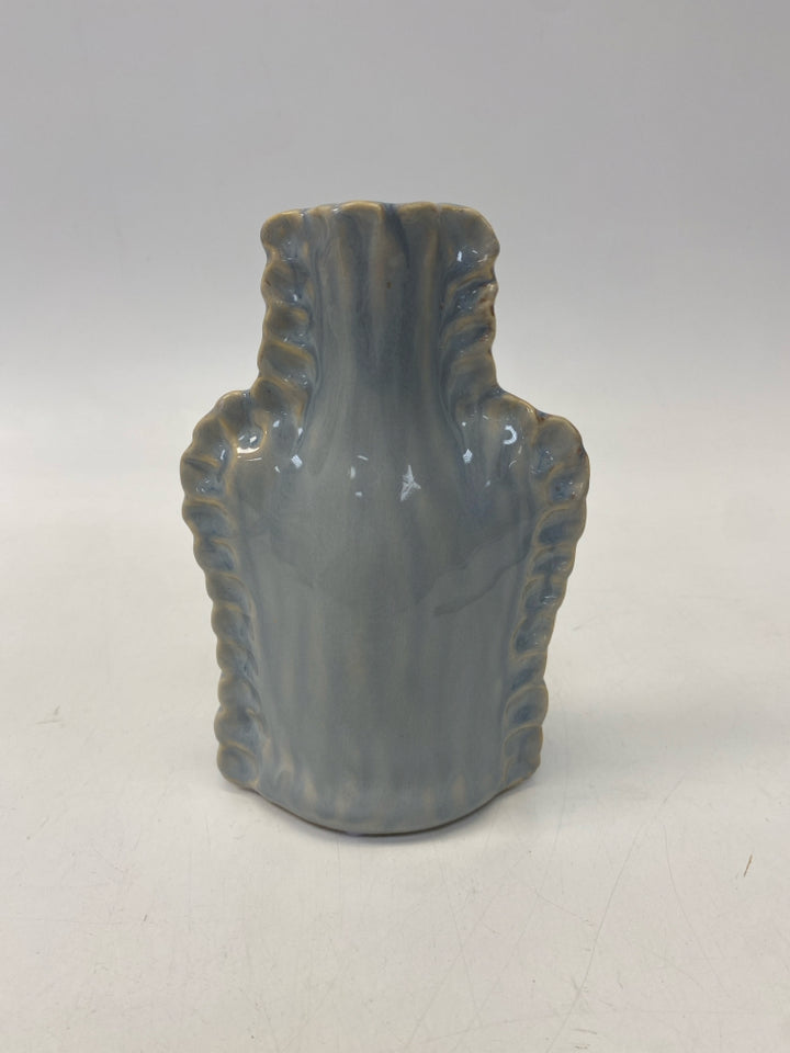 Gray Blue Mottled Ceramic Vase