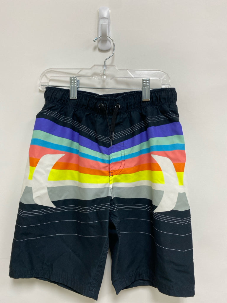 Hurley SIZE 10/12 Black Multi Color Stripe Boy&