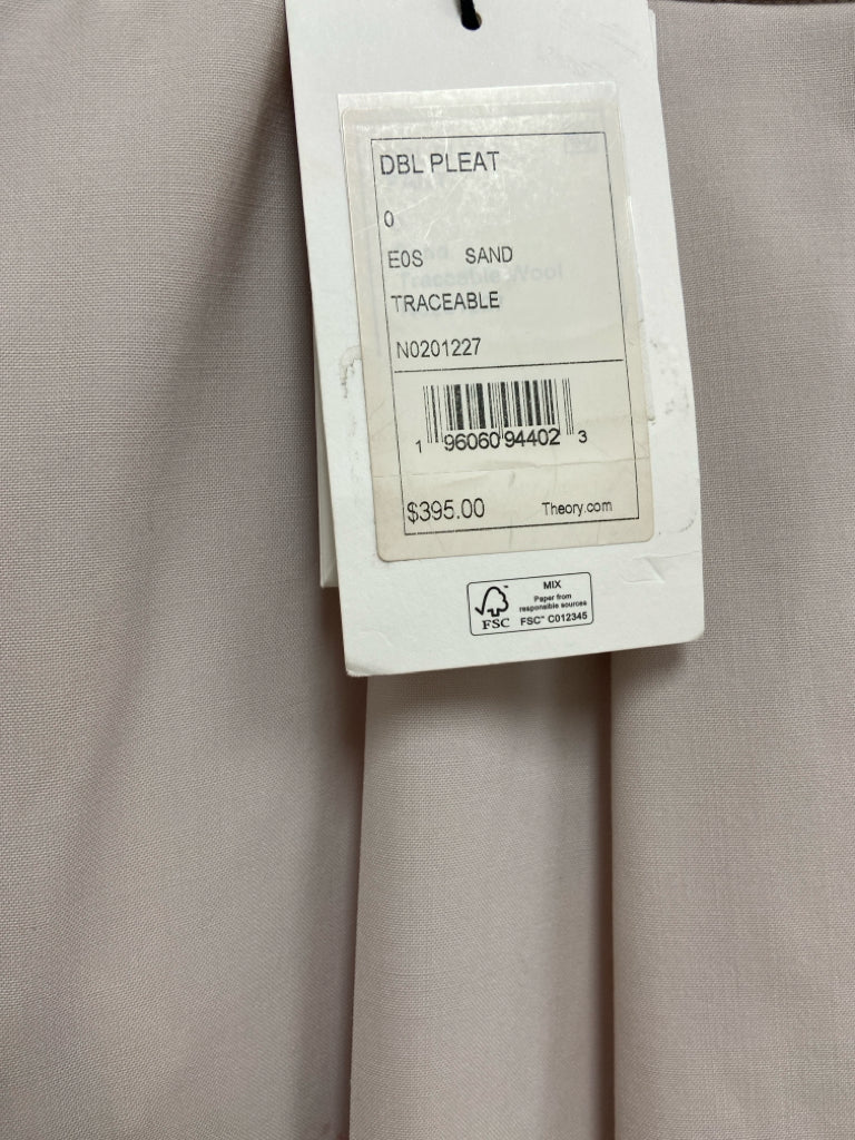 NWT Theory Size 0 Pale Gray Ladies Pants