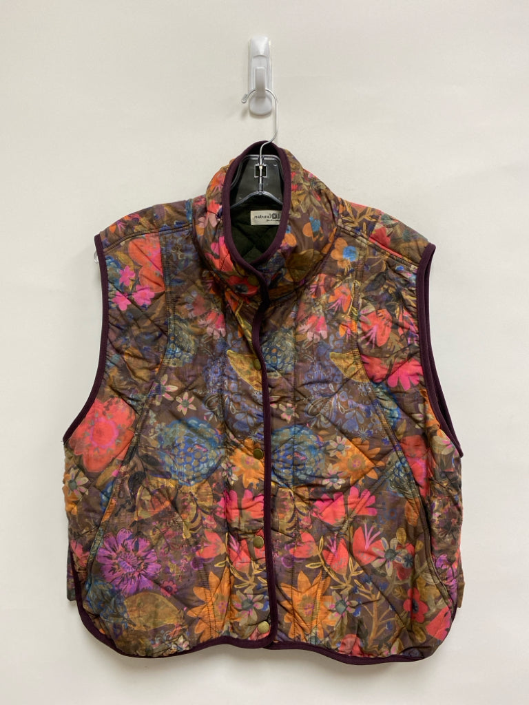 Natural Life Size M Multi Color Floral Ladies Vest
