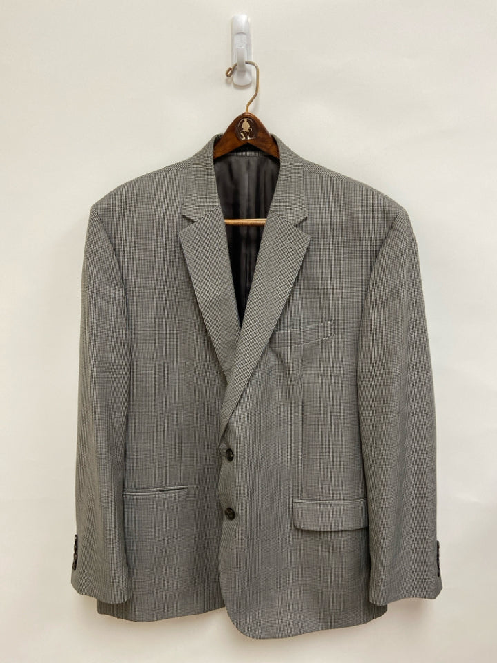 Lauren Ralph Lauren Size 48R Dark Gray Gray/Blue Houndstooth Men&
