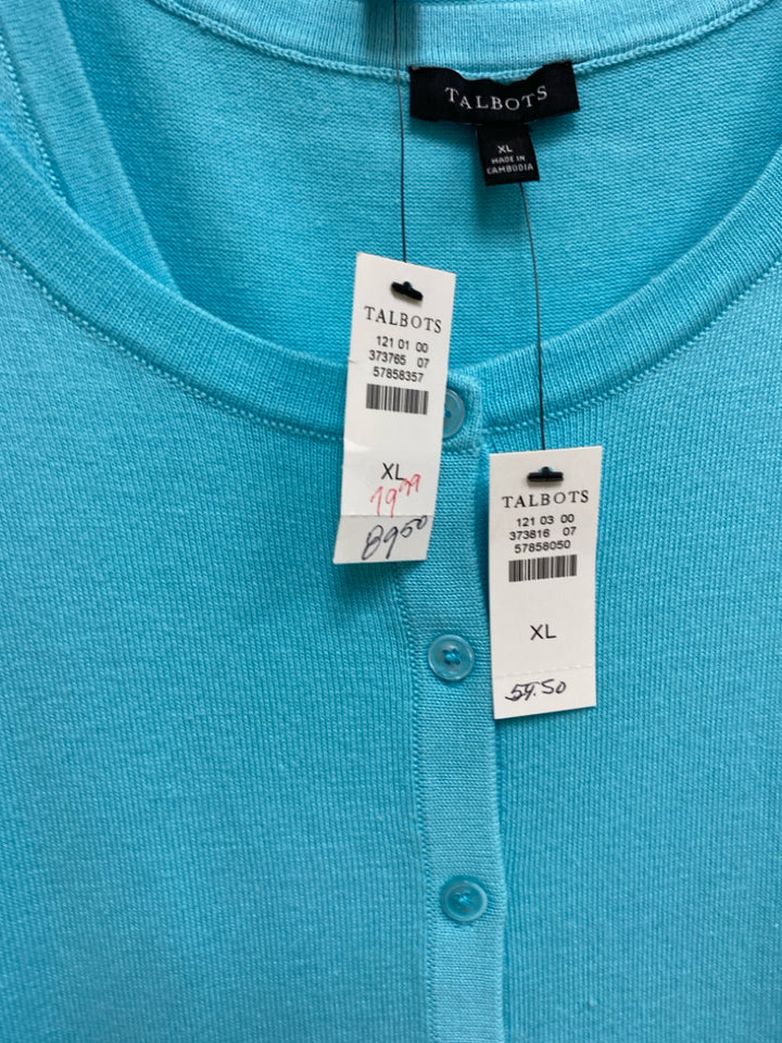 NWT Talbots Size XL Aqua Ladies Top